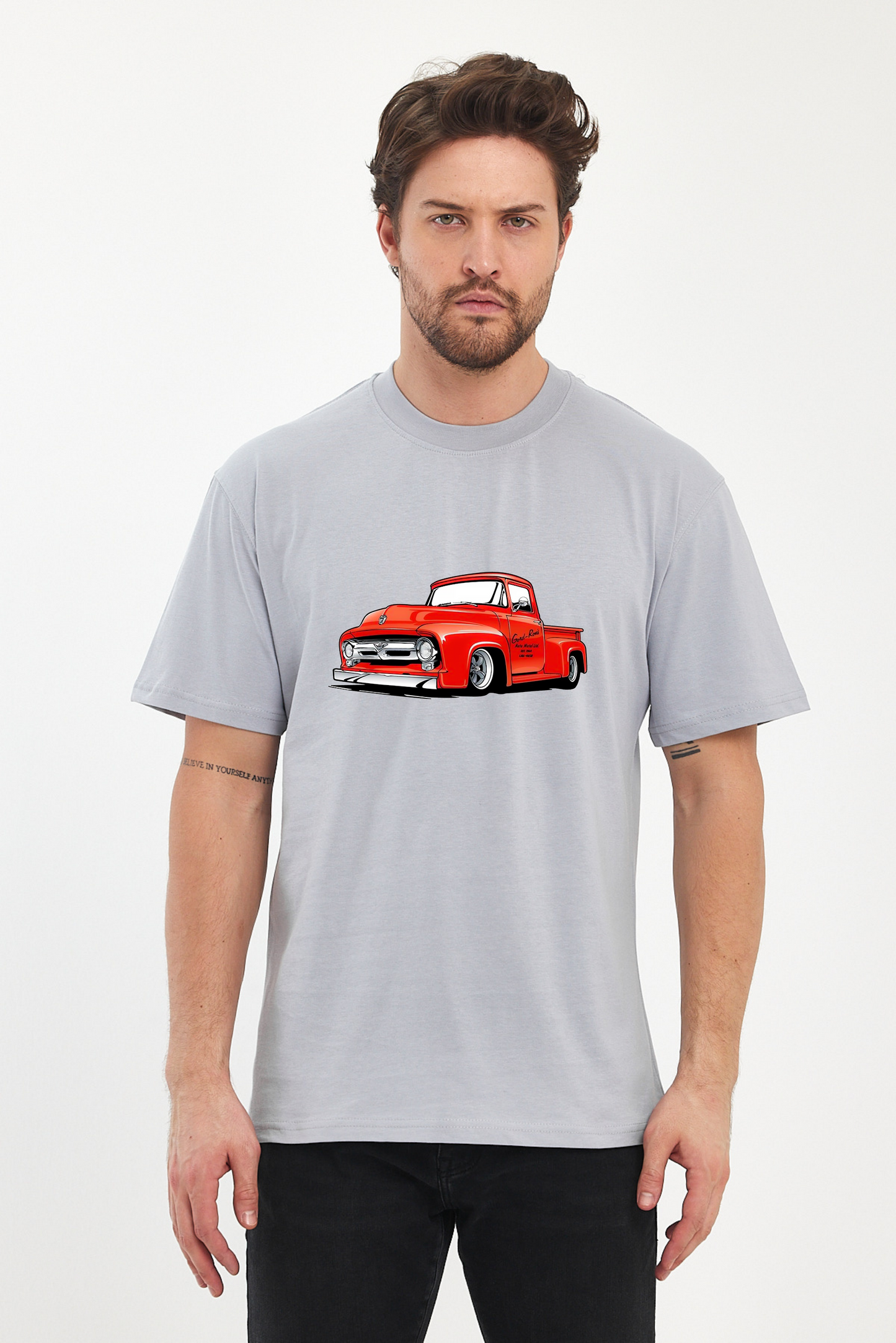 Red Car Baskılı Tshirt