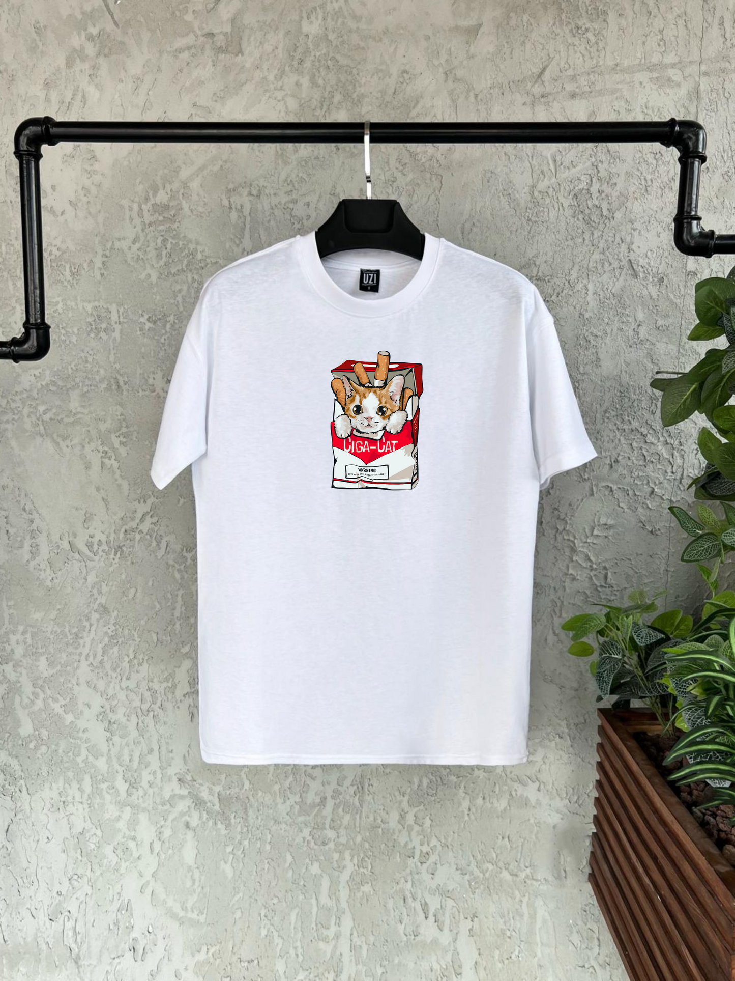 Ciga Cat Baskılı T-shirt