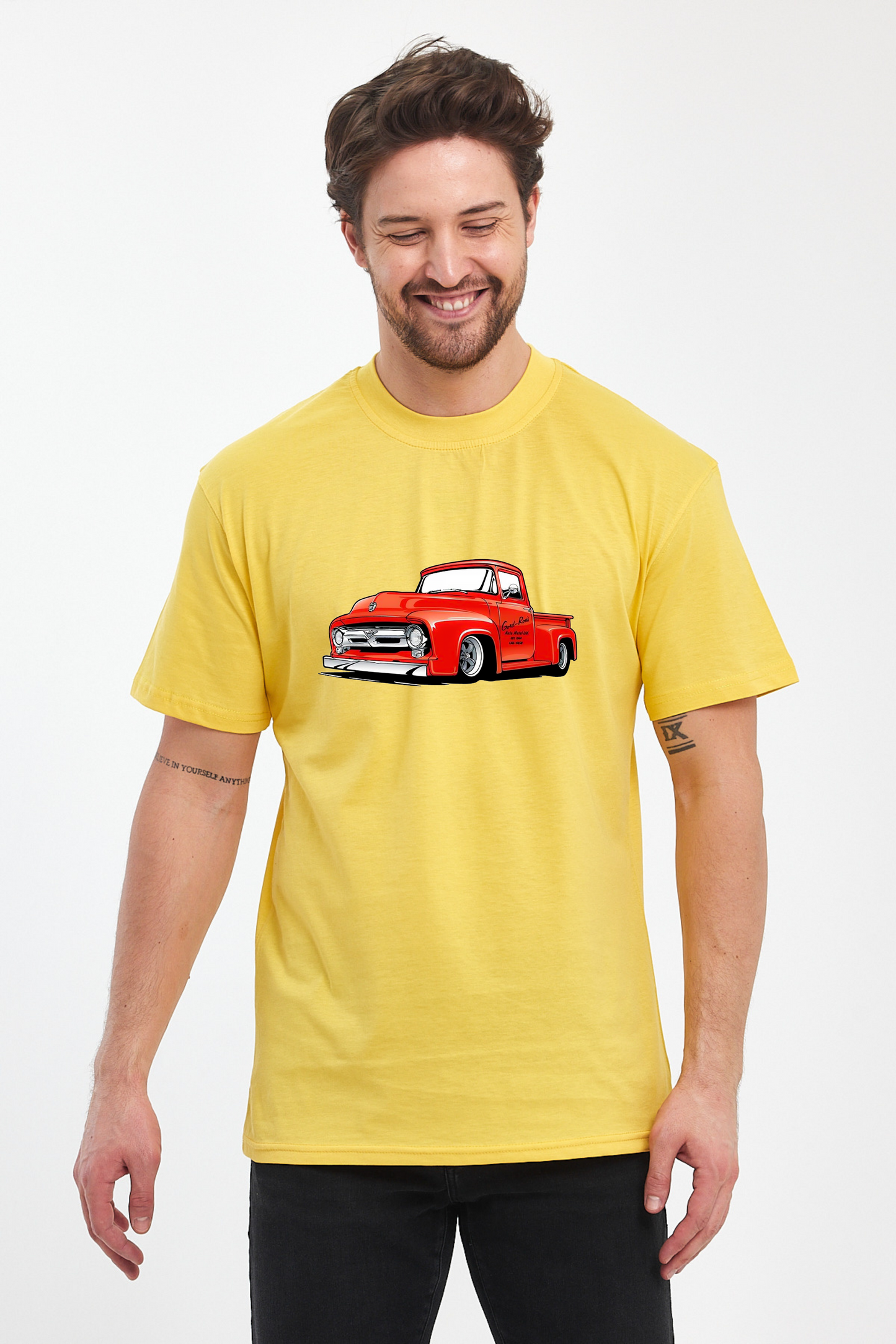 Red Car Baskılı Tshirt