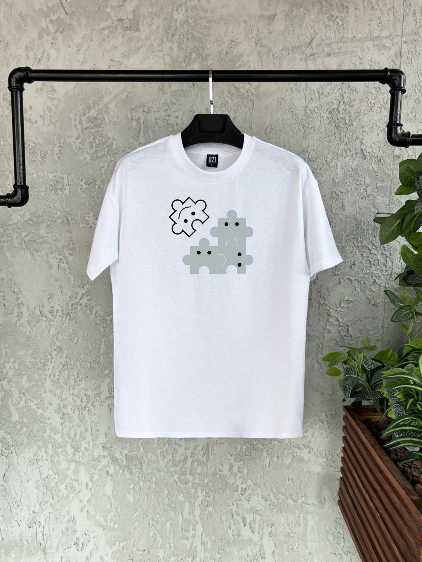 Puzzle Baskılı T-shirt