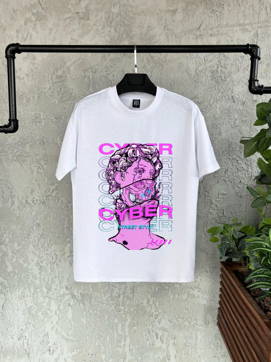 Cyber Baskılı T-shirt