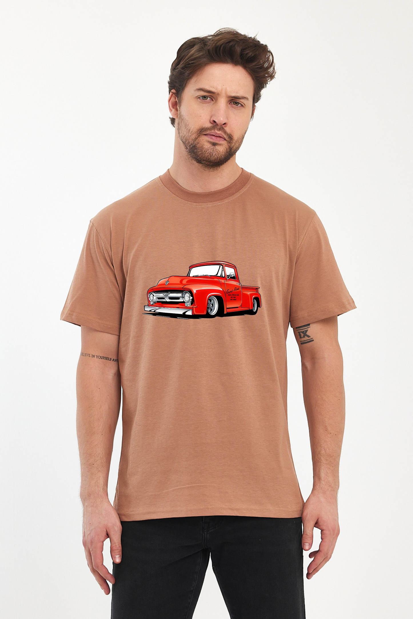 Red Car Baskılı Tshirt