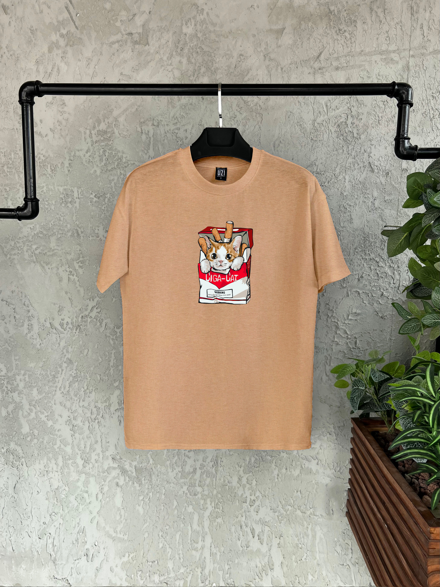 Ciga Cat Baskılı T-shirt