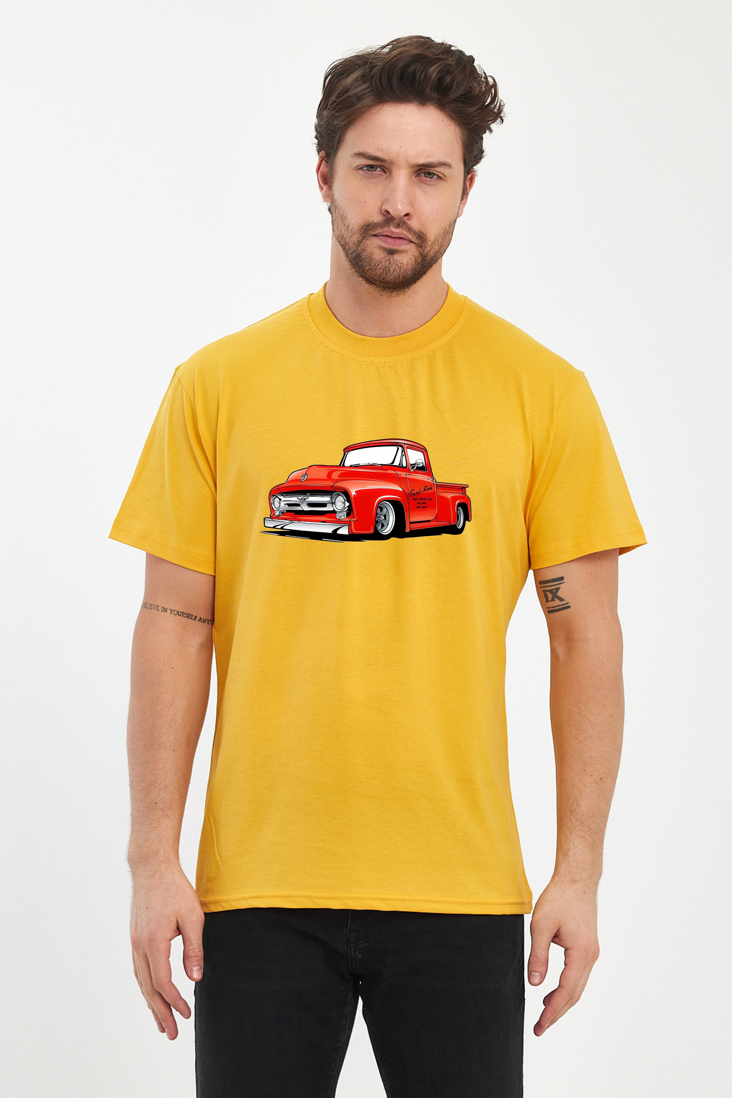 Red Car Baskılı Tshirt