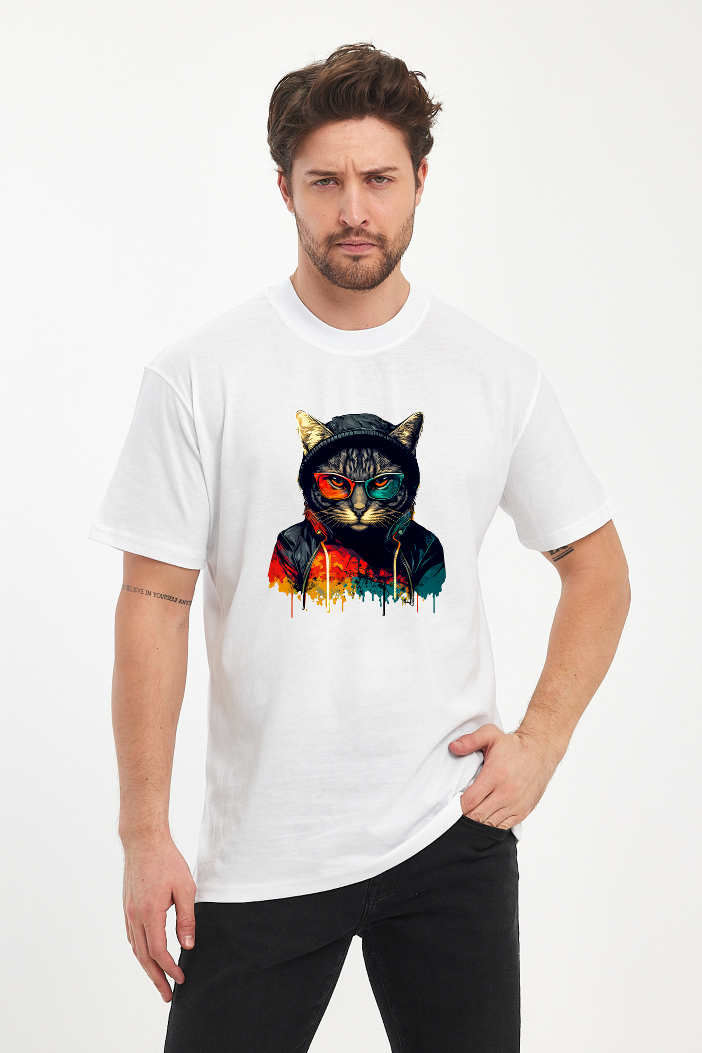 Kedi Baskılı Tshirt