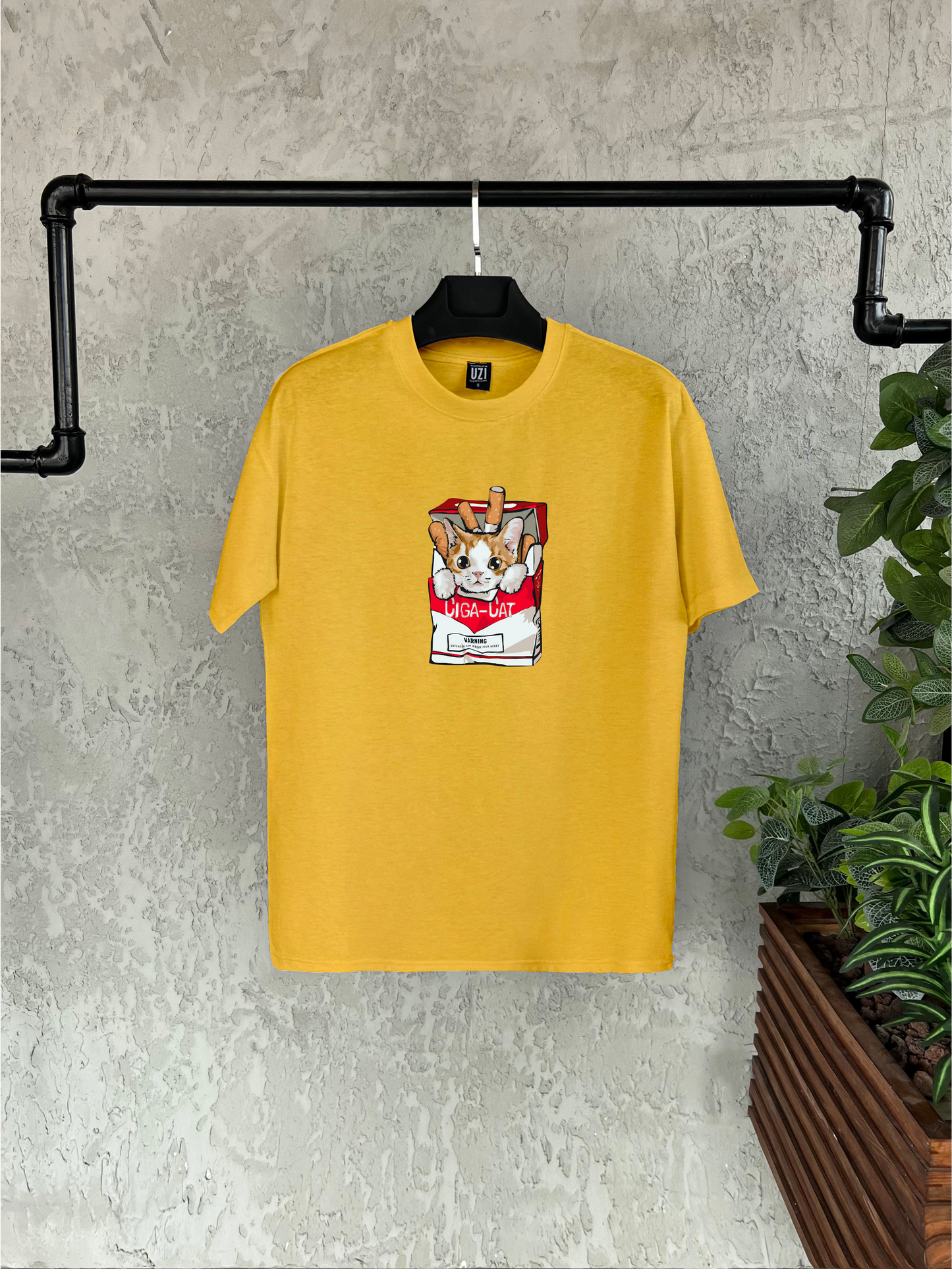 Ciga Cat Baskılı T-shirt