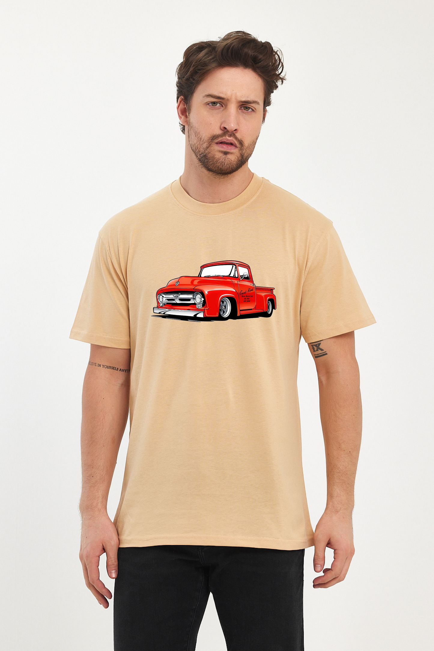 Red Car Baskılı Tshirt