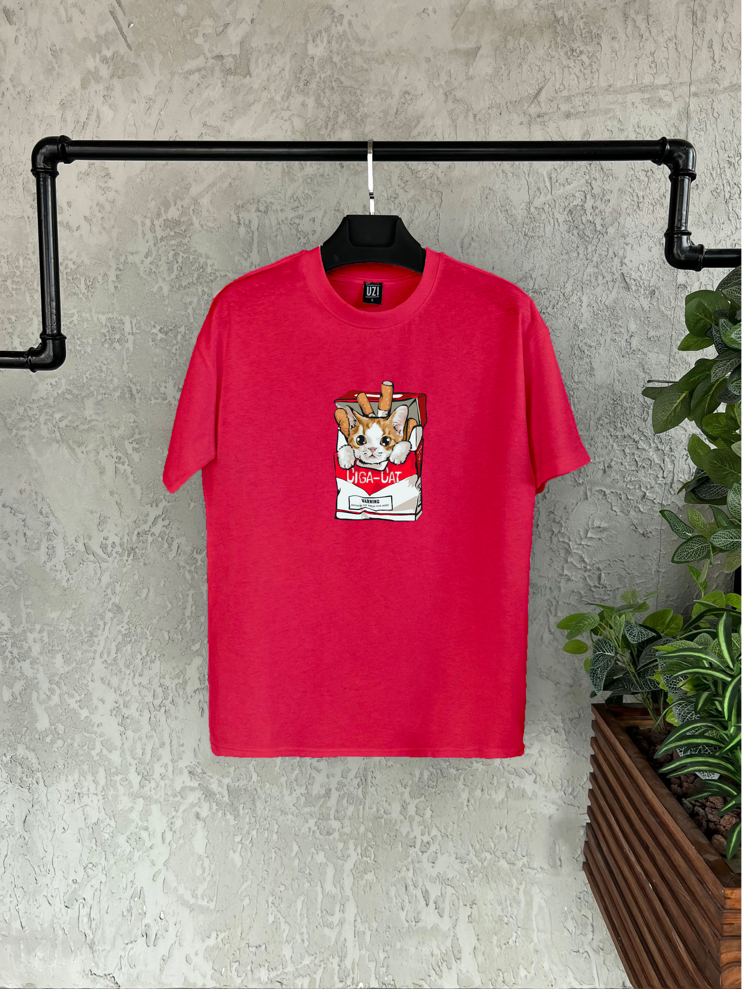 Ciga Cat Baskılı T-shirt