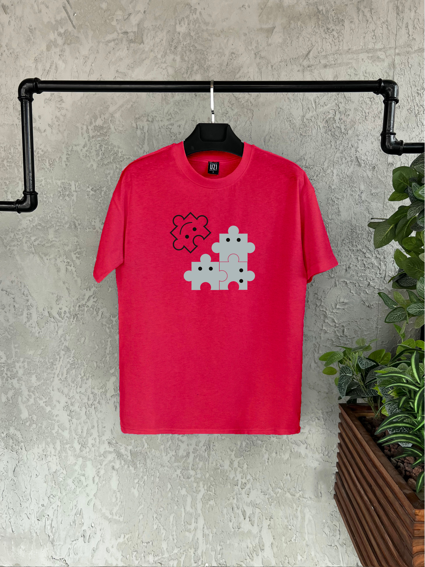 Puzzle Baskılı T-shirt