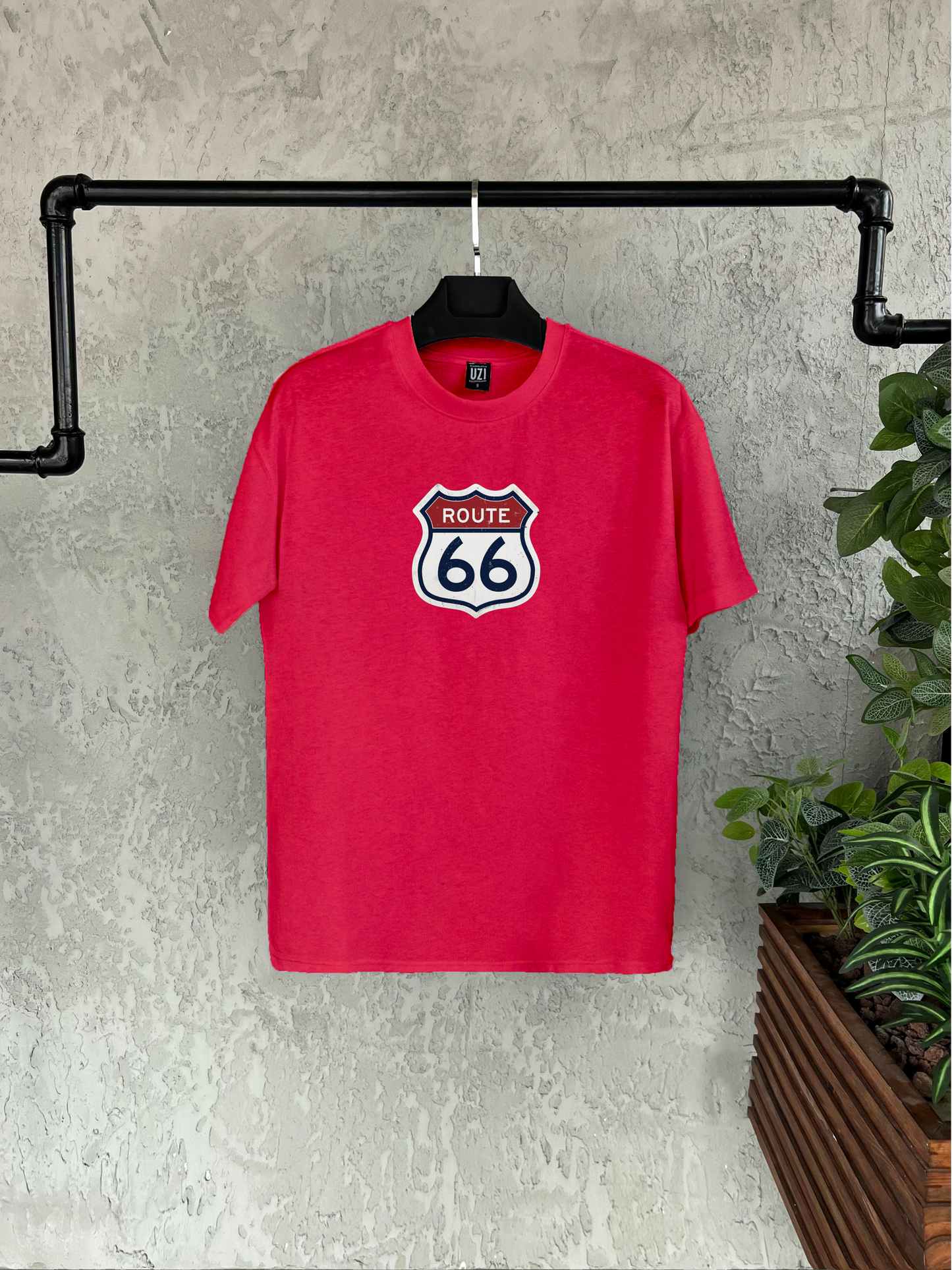 Route 66 Baskılı T-shirt