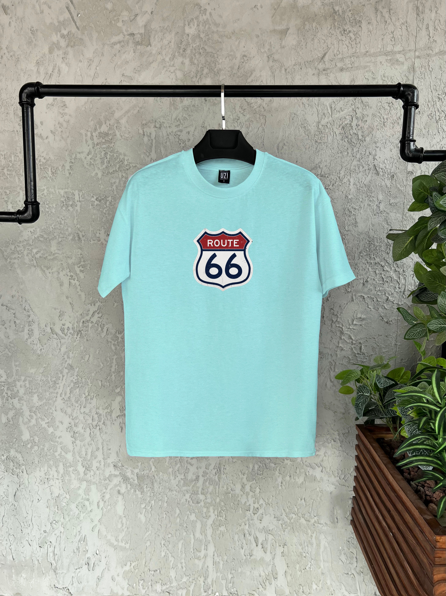 Route 66 Baskılı T-shirt