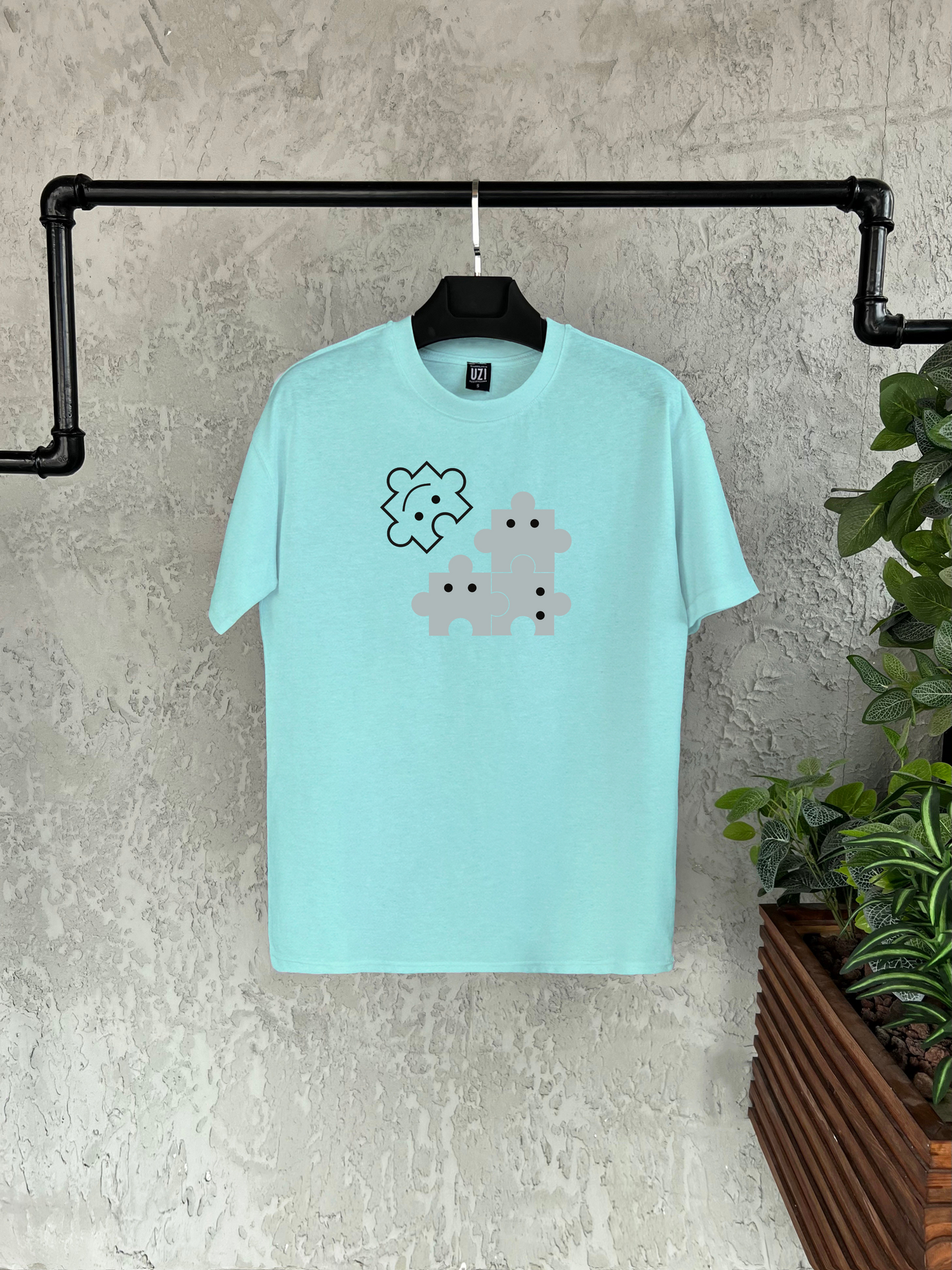 Puzzle Baskılı T-shirt