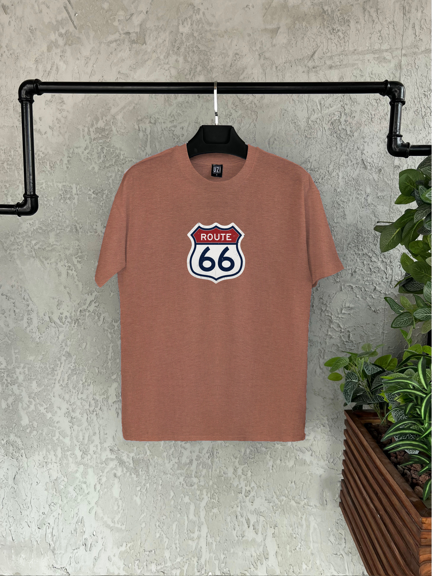 Route 66 Baskılı T-shirt