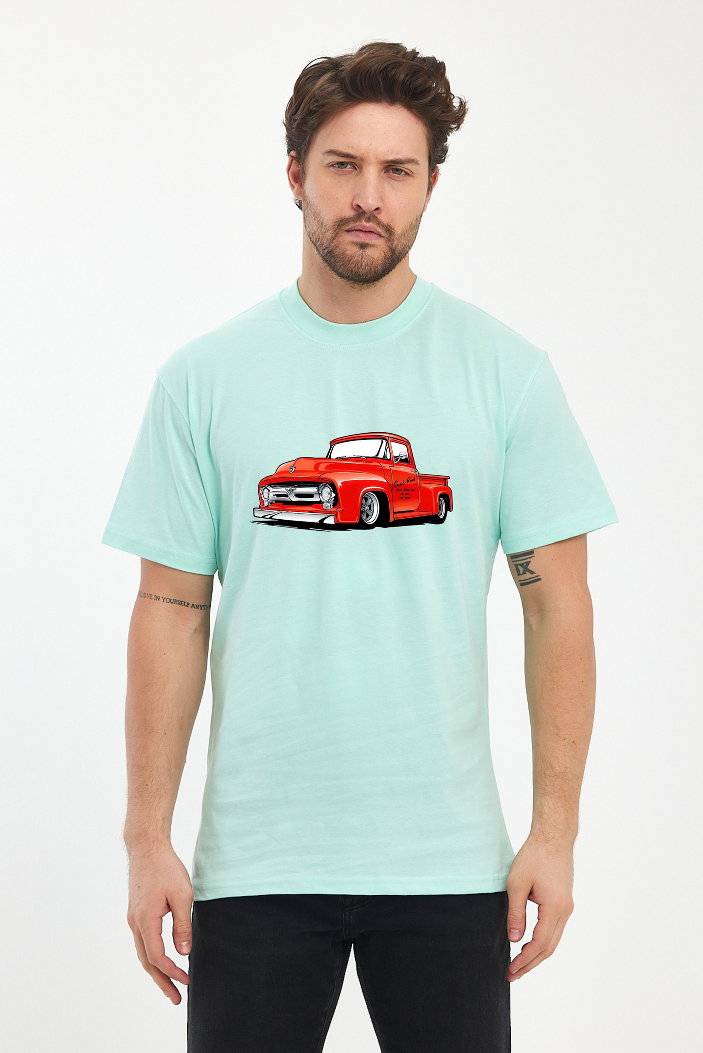 Red Car Baskılı Tshirt