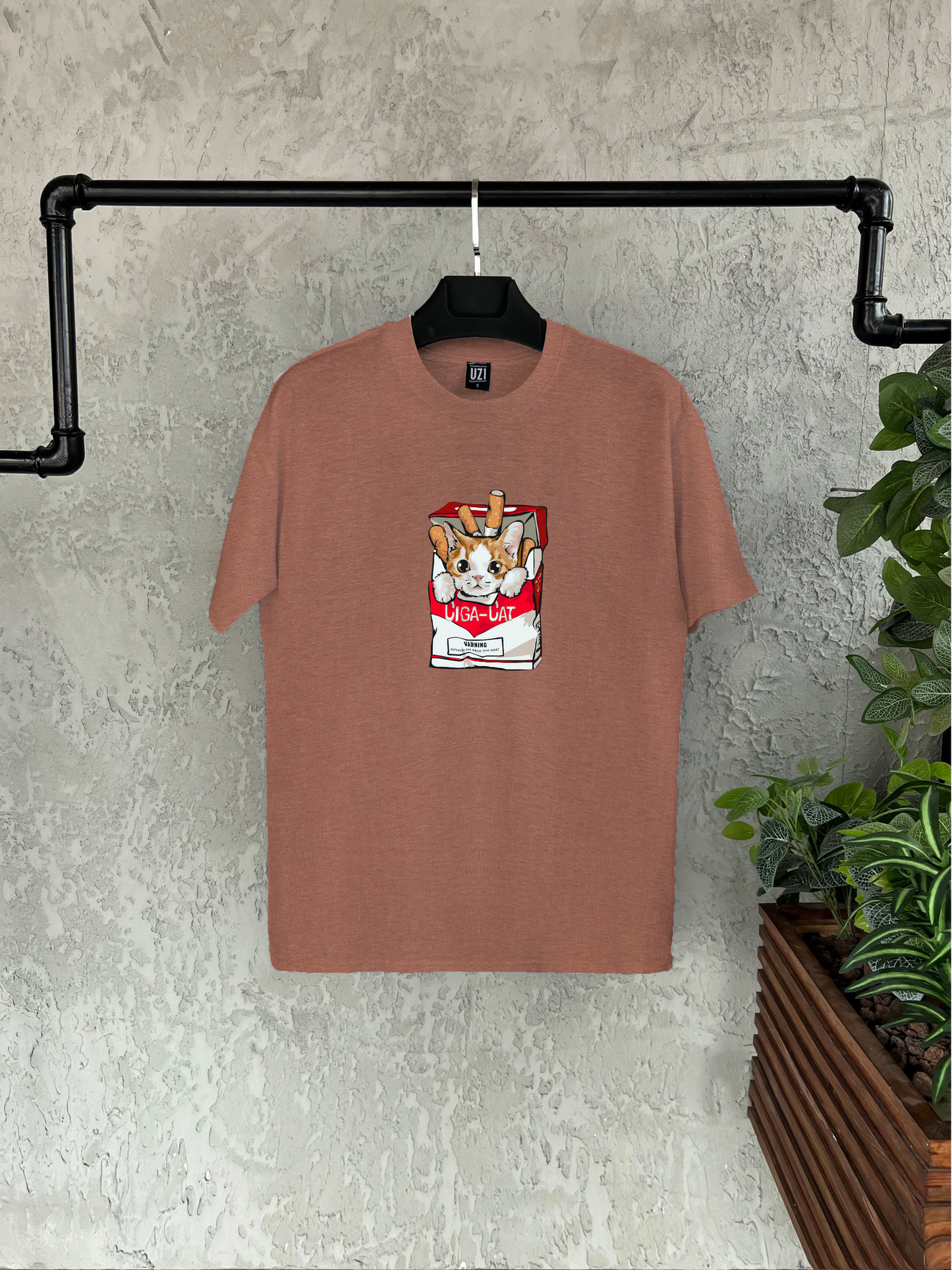 Ciga Cat Baskılı T-shirt