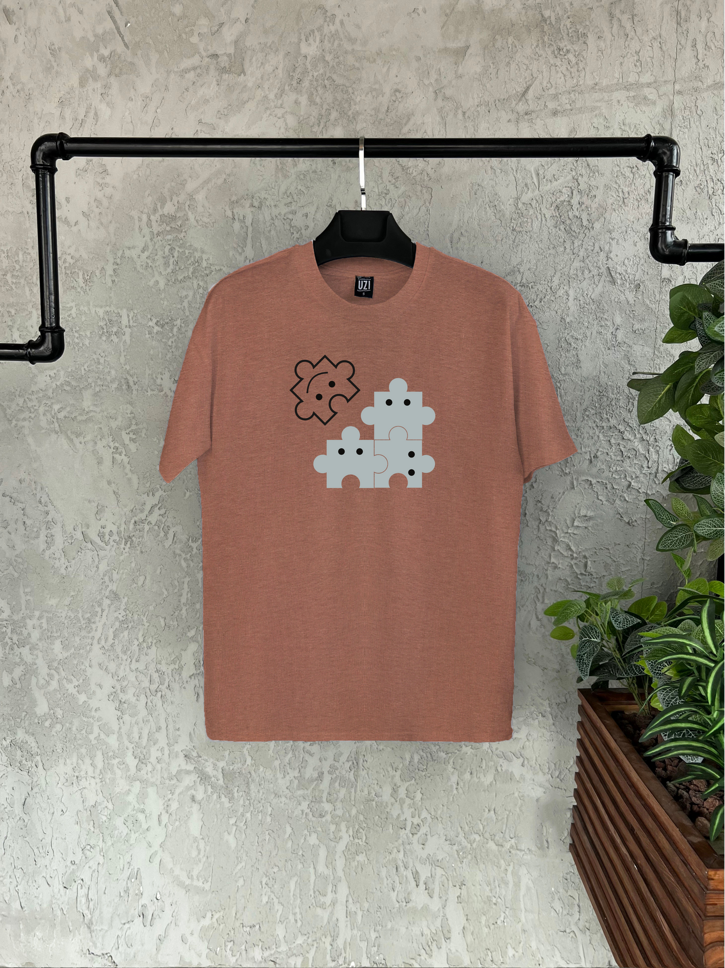 Puzzle Baskılı T-shirt