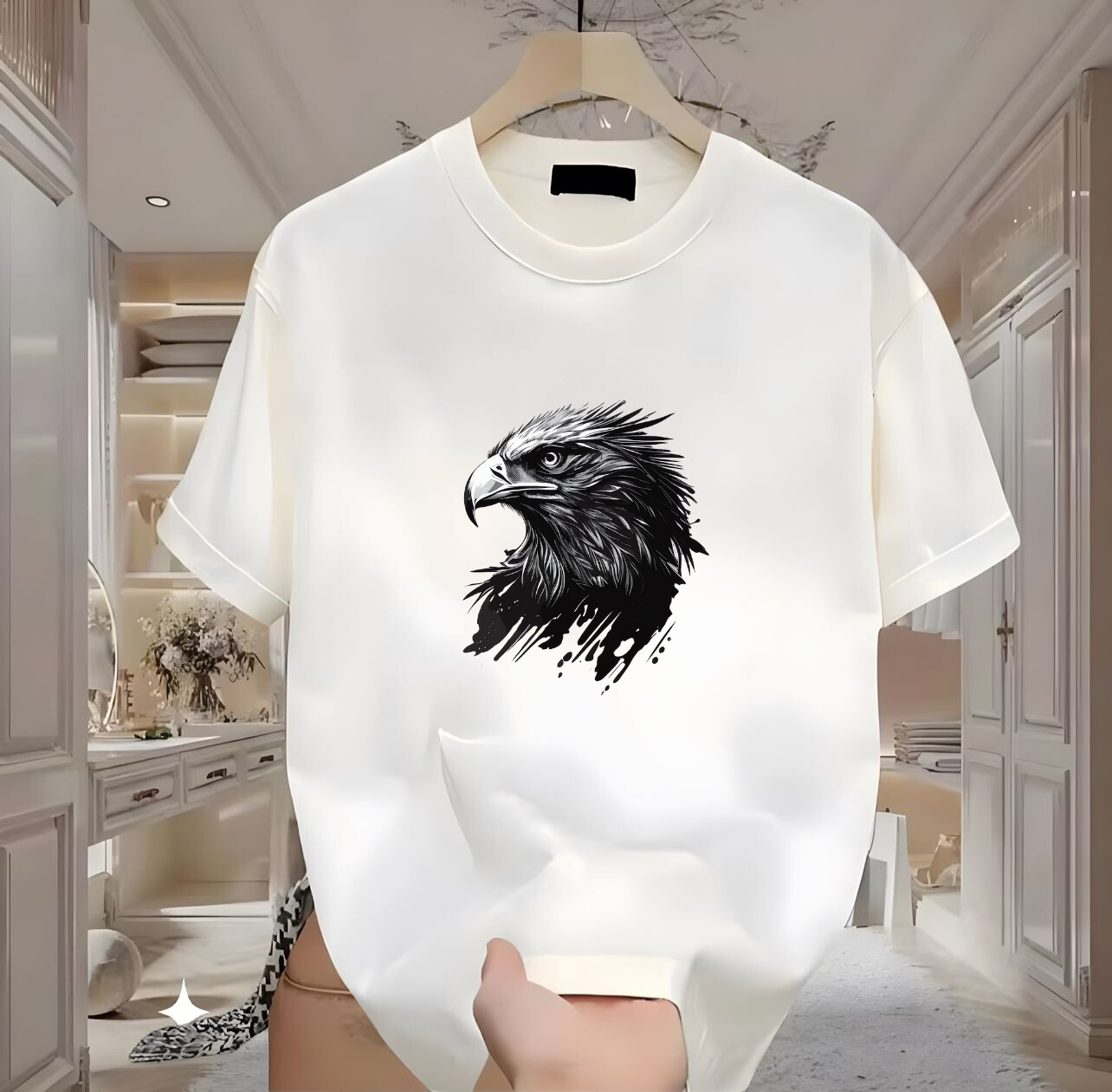 Kartal Baskılı Tshirt