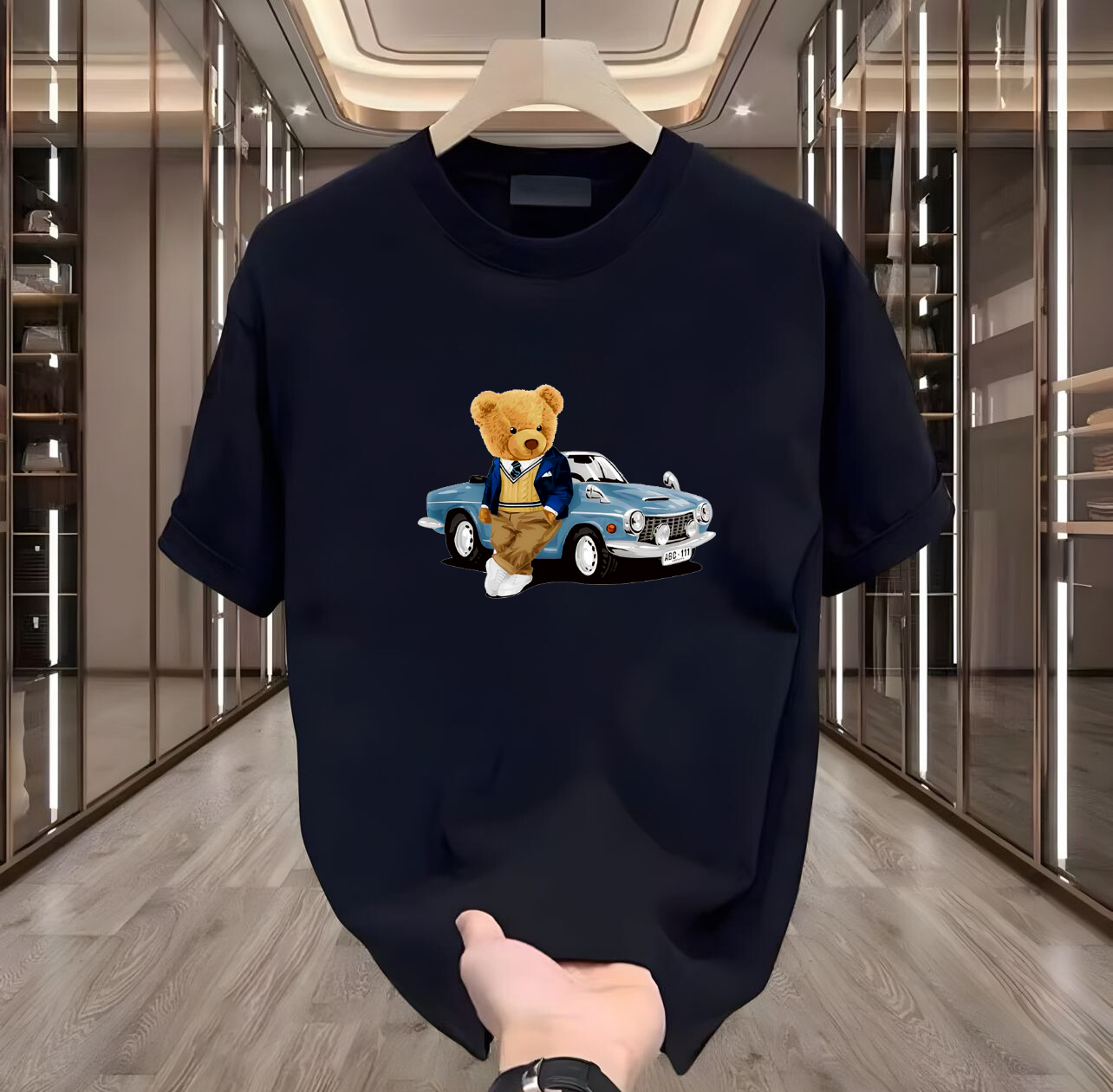 Car Bear Baskılı Tshirt