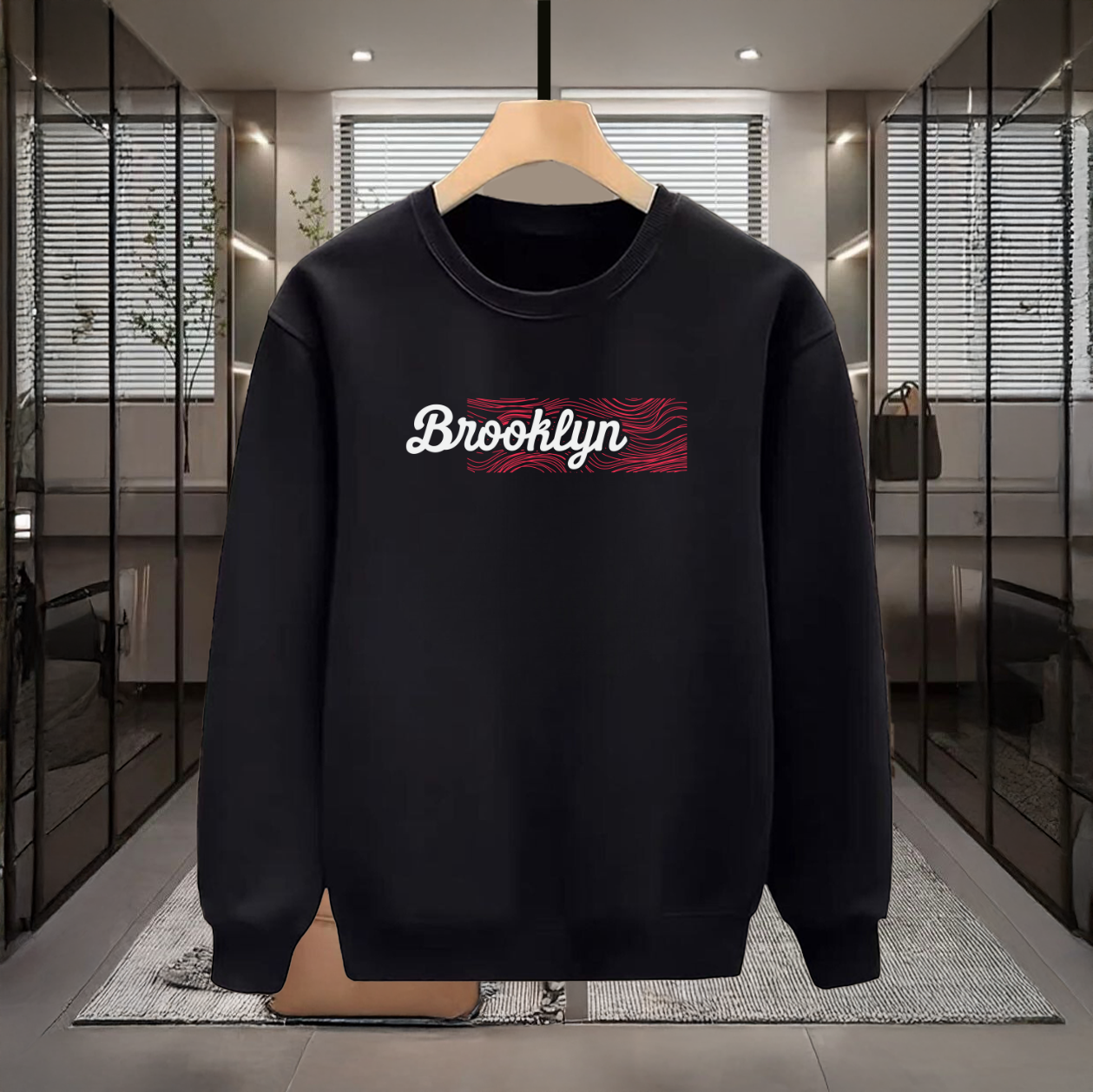 Brooklyn Baskılı Sweatshırt