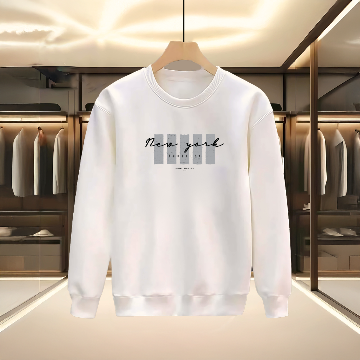 New York Baskılı Sweatshirt / 3 al 2 öde