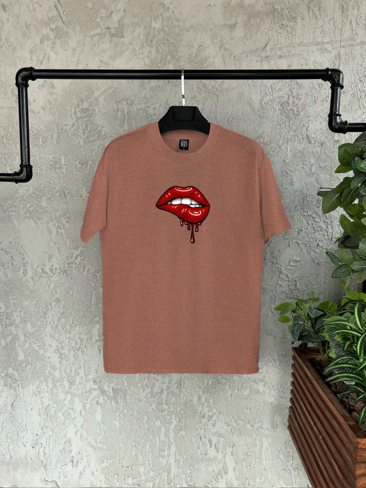 Lip Baskılı T-shirt