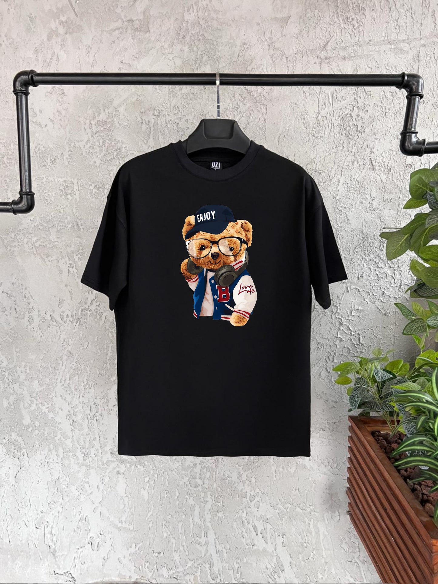 Enjoy Bear Baskılı Tshirt