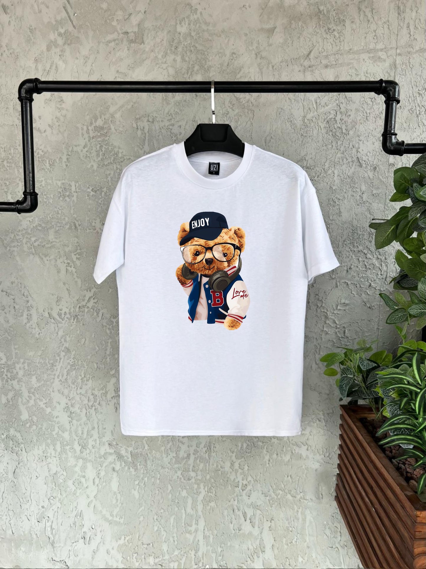 Enjoy Bear Baskılı Tshirt