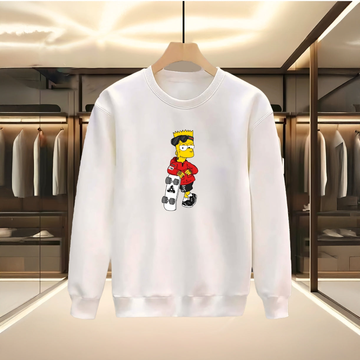 Bart Simpson Baskılı Sweatshırt / 3 al 2 öde