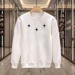 3 YILDIZ BASKILI BEYAZ SWEATSHİRT