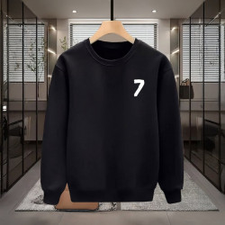 7 BASKILI SİYAH SWEATSHİRT 7 BASKILI SİYAH SWEATSHİRT
