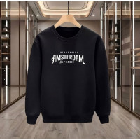 AMSTERDAM BASKILI SİYAH SWEATSHİRT