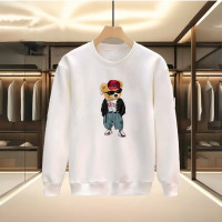 ŞAPKALI AYI BASKILI BEYAZ SWEATSHİRT