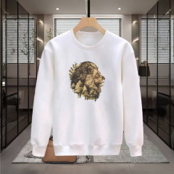 ASLAN BASKILI BEYAZ SWEATSHİRT ASLAN BASKILI BEYAZ SWEATSHİRT