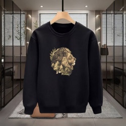 ASLAN BASKILI SİYAH SWEATSHİRT ASLAN BASKILI SİYAH SWEATSHİRT