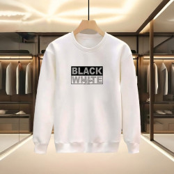 BLACK-WHİTE BASKILI BEYAZ SWEATSHİRT BLACK-WHİTE BASKILI BEYAZ SWEATSHİRT
