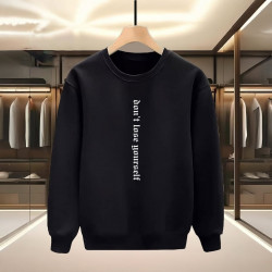 DON'T LOSE YOURSELF BASKILI SİYAH SWEATSHİRT