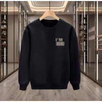 IM OK BASKILI SİYAH SWEATSHİRT