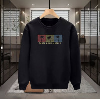 SANTA BASKILI SİYAH SWEATSHİRT