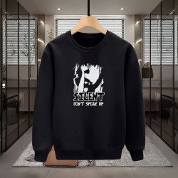 SLİENT BASKILI SİYAH SWEATSHİRT