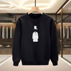 ADAM BASKILI SİYAH SWEATSHİRT