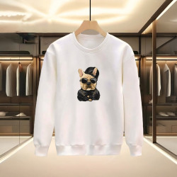 DOG BASKILI BEYAZ SWEATSHİRT