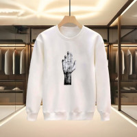 EL BASKILI BEYAZ SWEATSHİRT