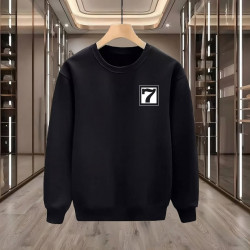 7 BASKILI SİYAH SWEATSHİRT