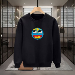 PİKSEL SMİLE BASKILI SİYAH SWEATSHİRT PİKSEL SMİLE BASKILI SİYAH SWEATSHİRT