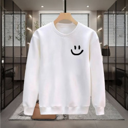 SMİLE BASKILI BEYAZ SWEATSHİRT SMİLE BASKILI BEYAZ SWEATSHİRT