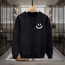 SMİLE BASKILI SİYAH SWEATSHİRT SMİLE BASKILI SİYAH SWEATSHİRT
