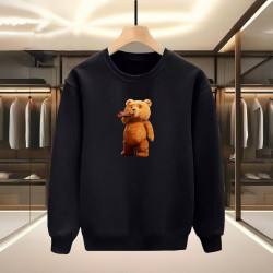 TEDY BASKILI SİYAH SWEATSHİRT