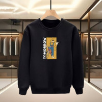 TOMORROW BASKILI SİYAH SWEATSHİRT