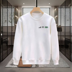 Wİ-Fİ BASKILI BEYAZ SWEATSHİRT