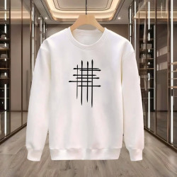 ÇİZGİ BASKILI BEYAZ SWEATSHİRT